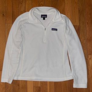 Patagonia Fleece White Quarter Zip-Up